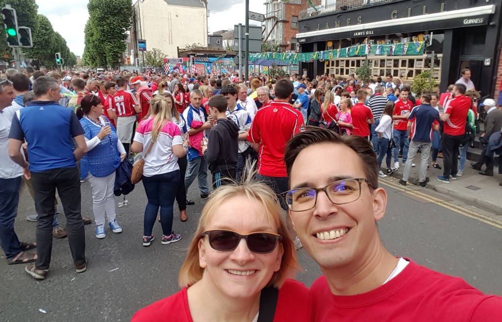 Mittendrin: Jan & Julia Stolle im Croke Park im Jahr 2017